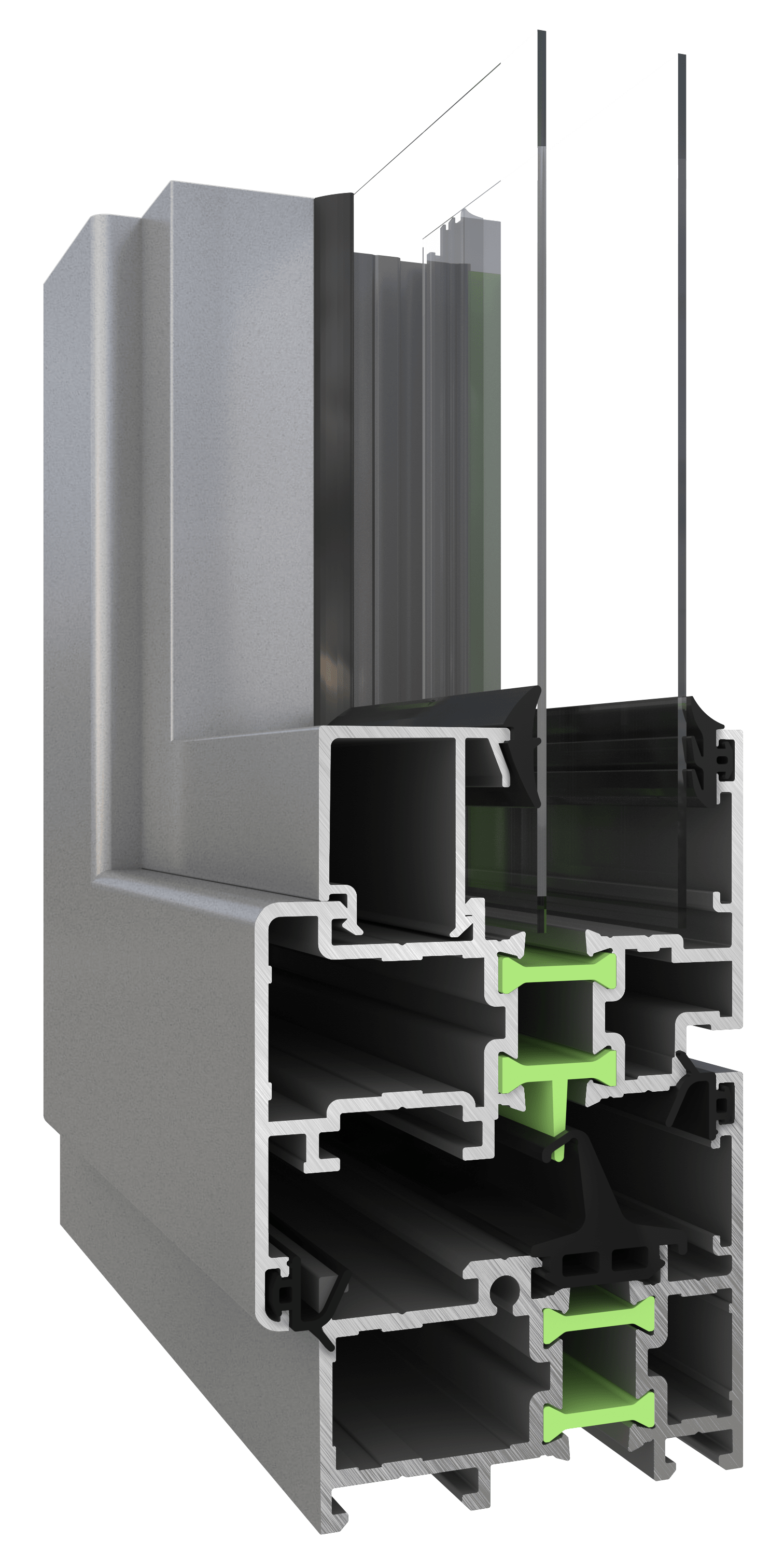 ALUWAY  W55 AÇILIR SİSTEM KESİT